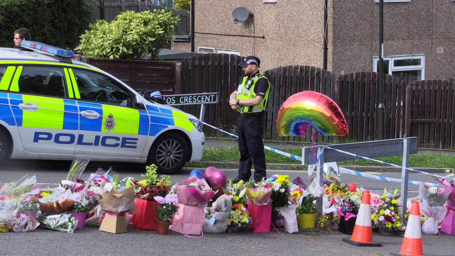 The scene in Chandos Crescent (Dave Higgens/PA)