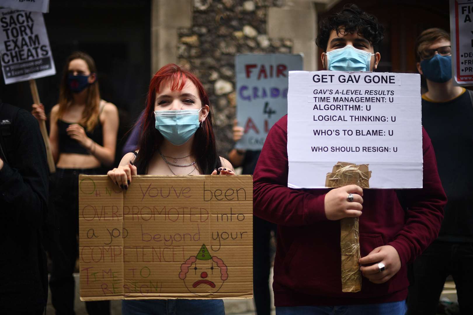 Students called for the resignation of Education Secretary Gavin Williamson (Victoria Jones/PA)