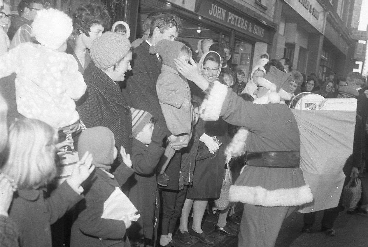 Father Christmas in Sittingbourne High Street in 1967. Picture: Sittingbourne Heritage Museum