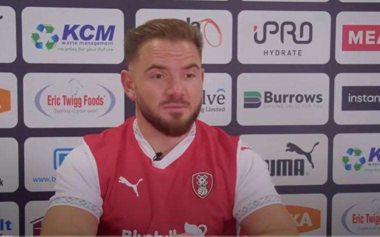 Alex MacDonald has joined Rotherham United in League 1 to play under Steve Evans for a fourth time Picture: Rotherham United YouTube