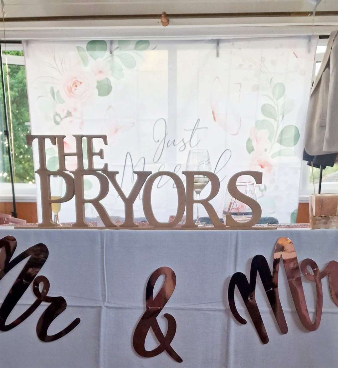 The Pryors got married in Ashford on June 8. Picture: SWNS