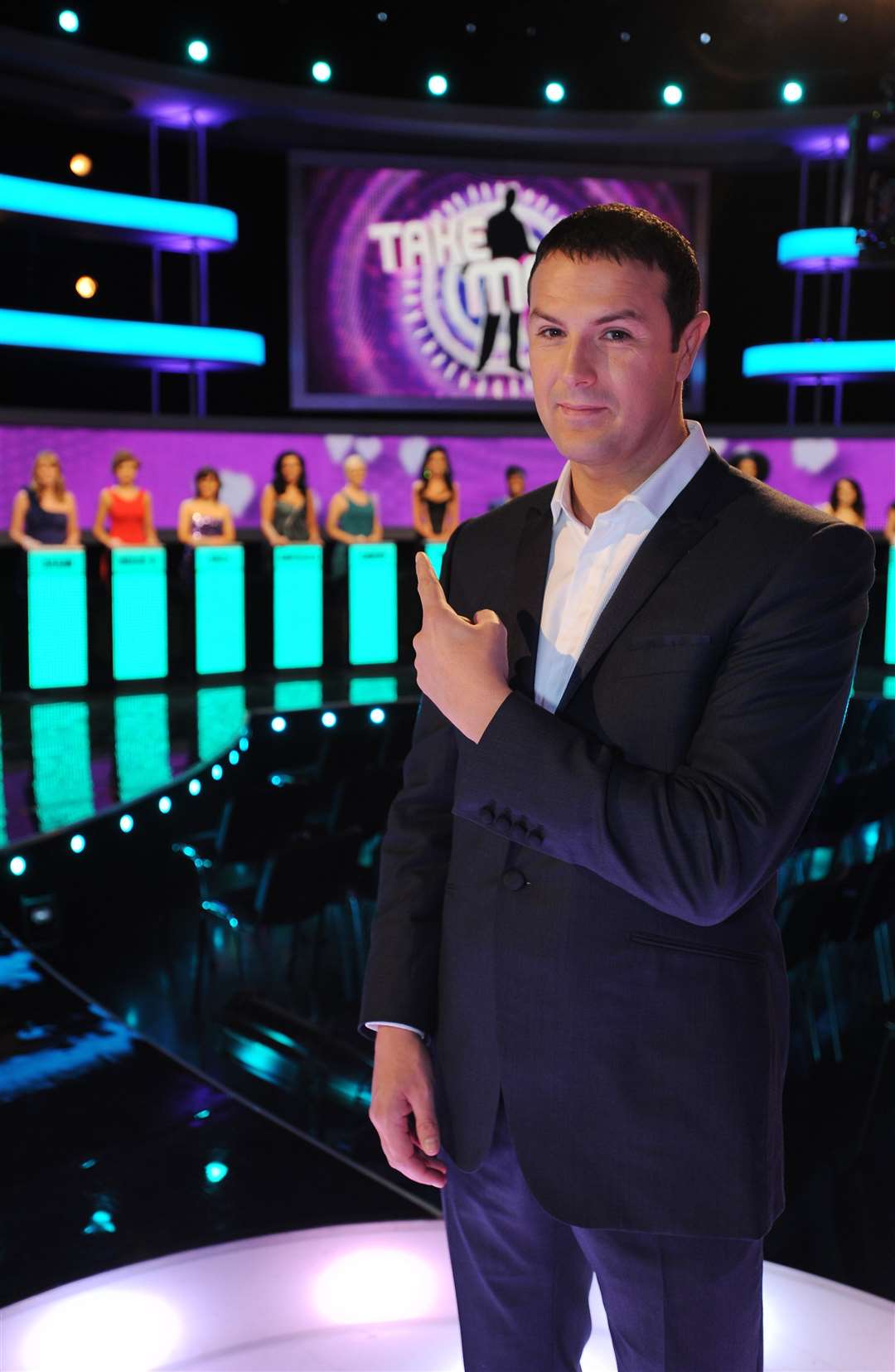 Paddy McGuinness, presenter of Take Me Out, filmed at Maidstone Studios. Credit: Talkback Thames