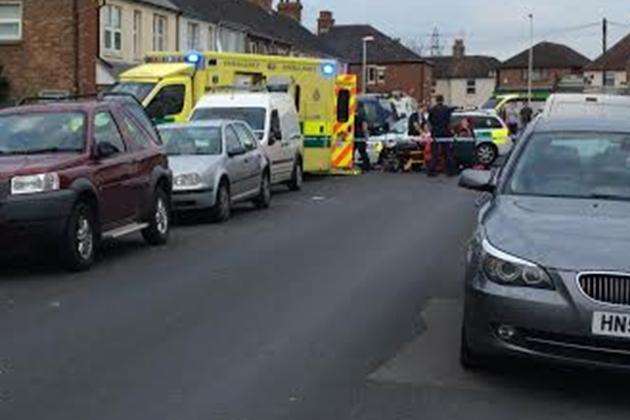 The scene in Weymouth Road in July