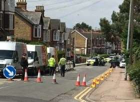 Armed police were called to Mickleburgh Hill in Herne Bay at 9.40am. Picture: @UK_BenJamin/Twitter (13087885)