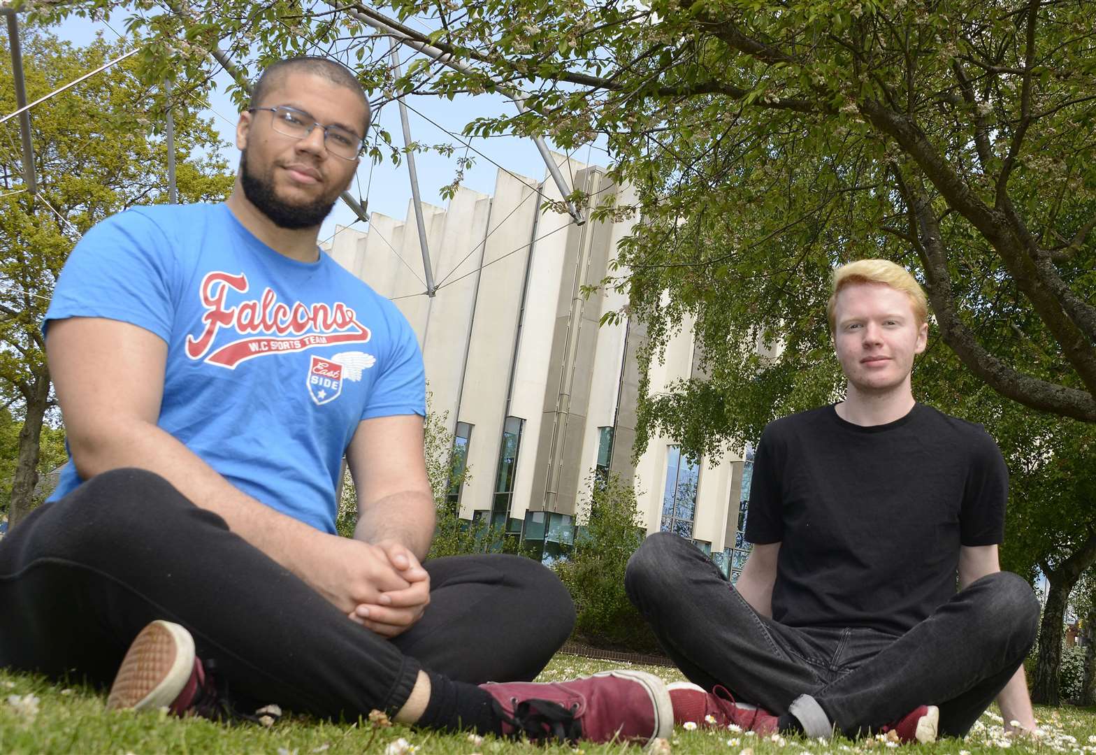 University of Kent students Calum Kennedy, left, and Matthew Skingley are encouraging people to seek help with mental illness