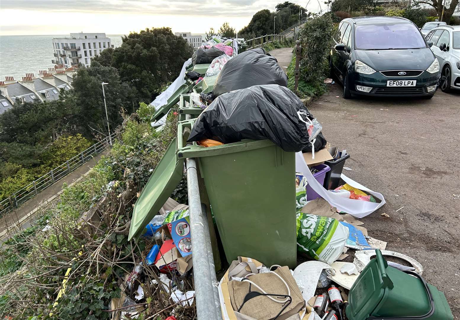 The mess in Priory Gardens has been described as an 'absolute pigsty'. Picture: Louis Tomlinson