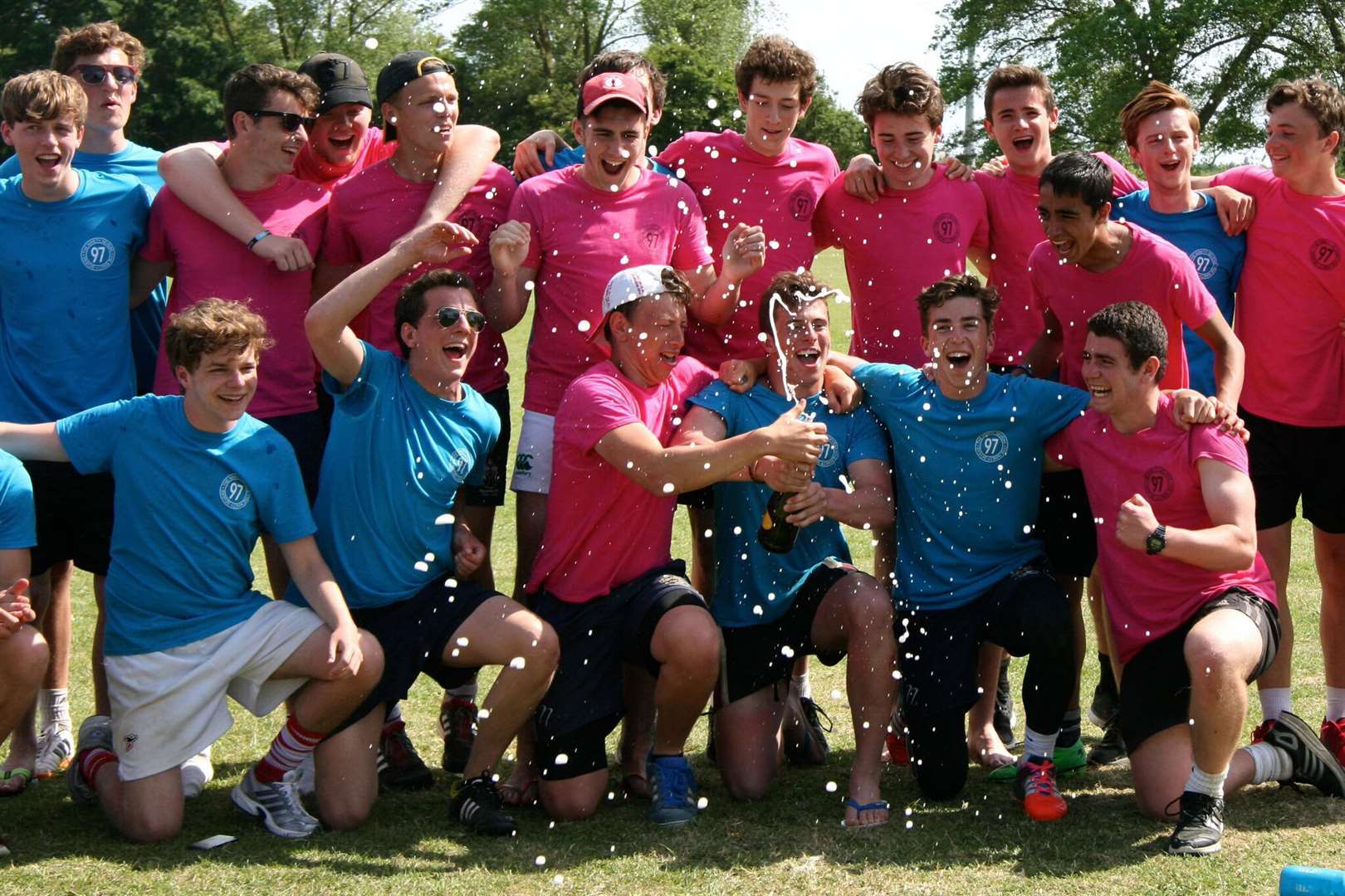 Sixth form pupils at Sir Roger Manwood's attempt to break world record attempt for touch rugby