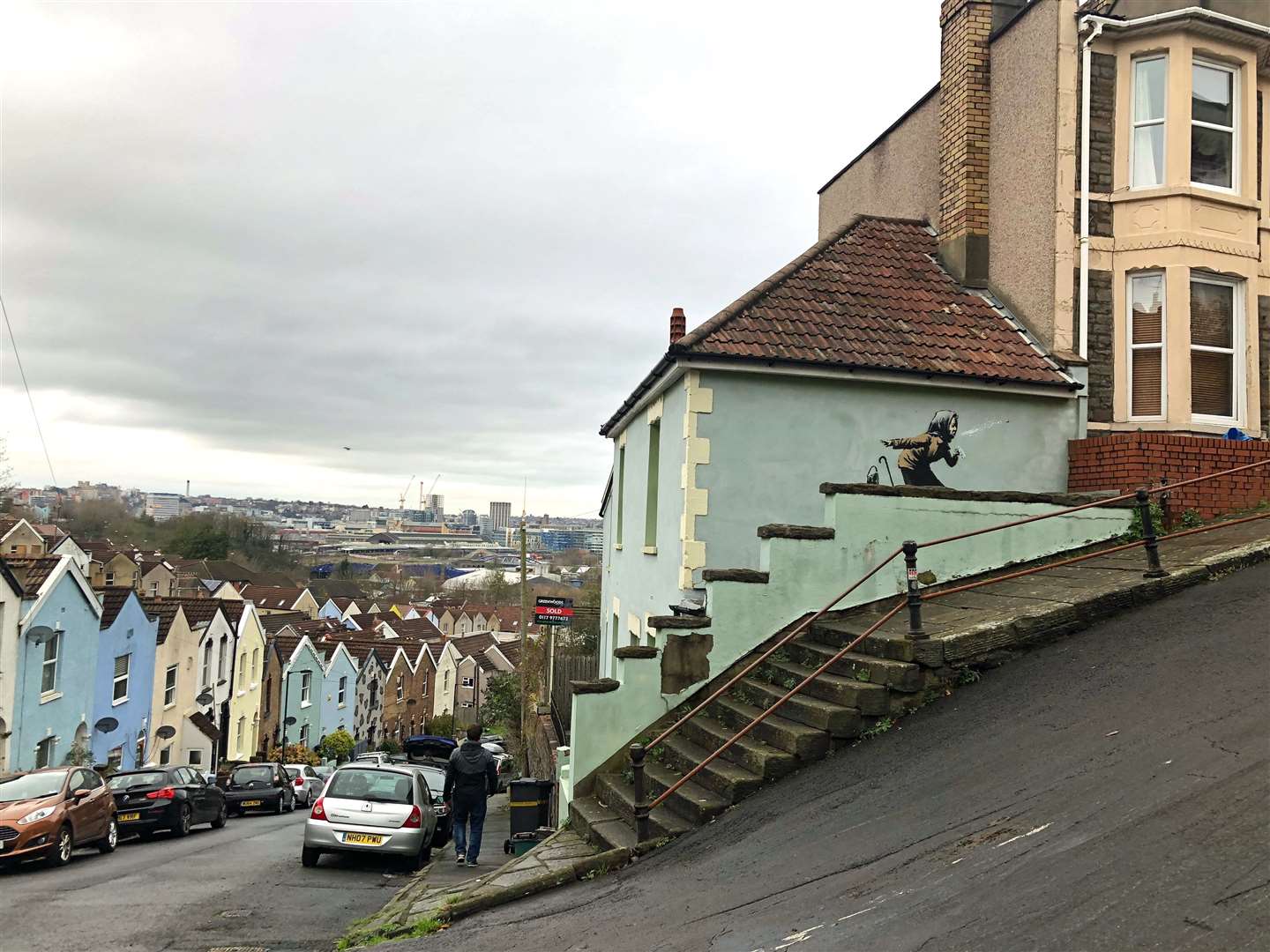 Vale Street in the Totterdown area of Bristol is said to be the steepest in England (Claire Hayhurst/PA)