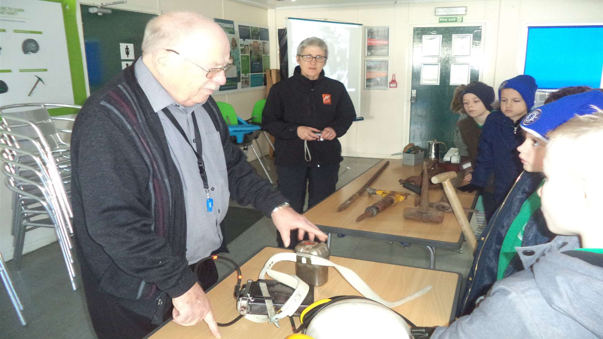 Pupils were invited to listen to stories from former miner, Jim Davies