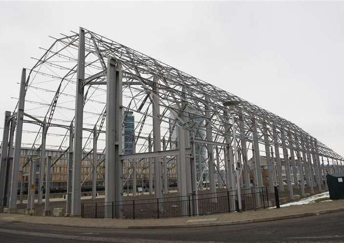 Machine Shop Number 8 at Chatham Maritime looks set to be transformed into a tennis centre. Picture: Peter Still