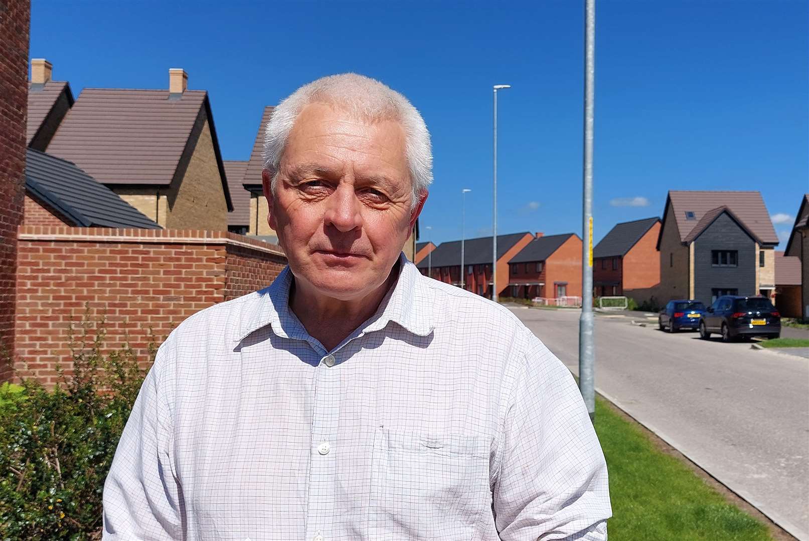 Ward councillor Ray McGeever (Ash Ind) standing in Heritage Lane, where traffic will be diverted through