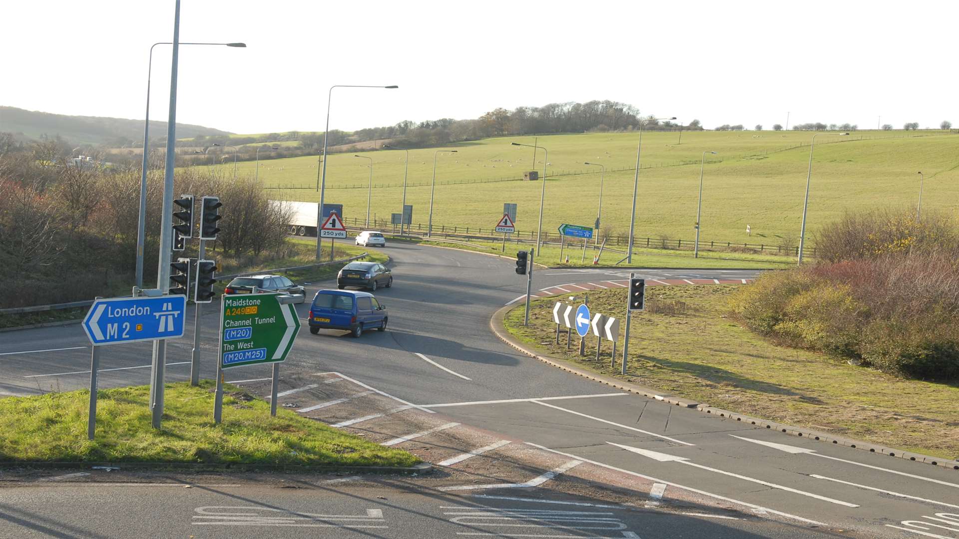 The accident happened on the A249 near the Stockbury Roundabout. File image