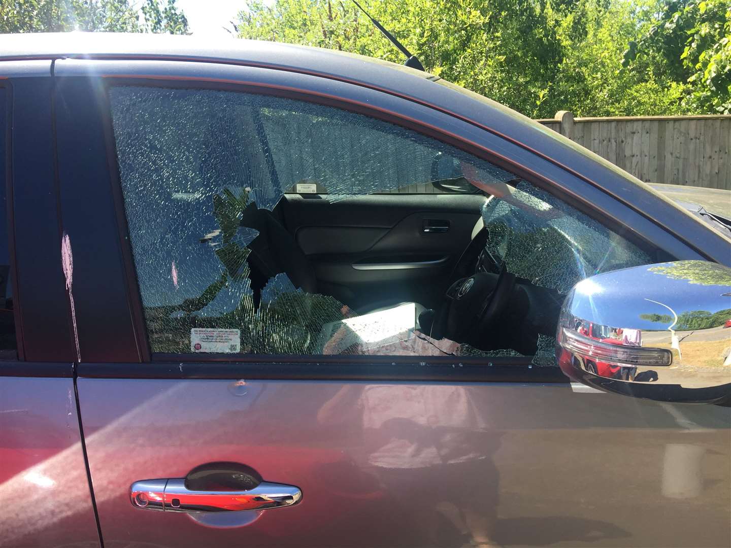 Three vehicles were damaged over the two nights of attacks