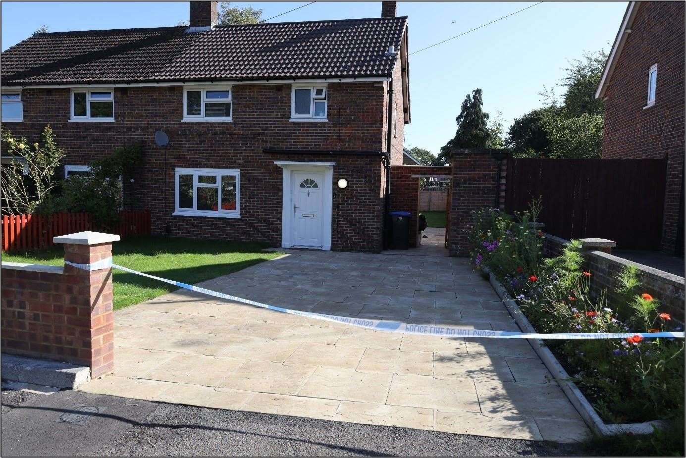 The family home on Hammond Road in Woking, Surrey, where the body of 10-year-old Sara Sharif was found (Surrey Police/PA)