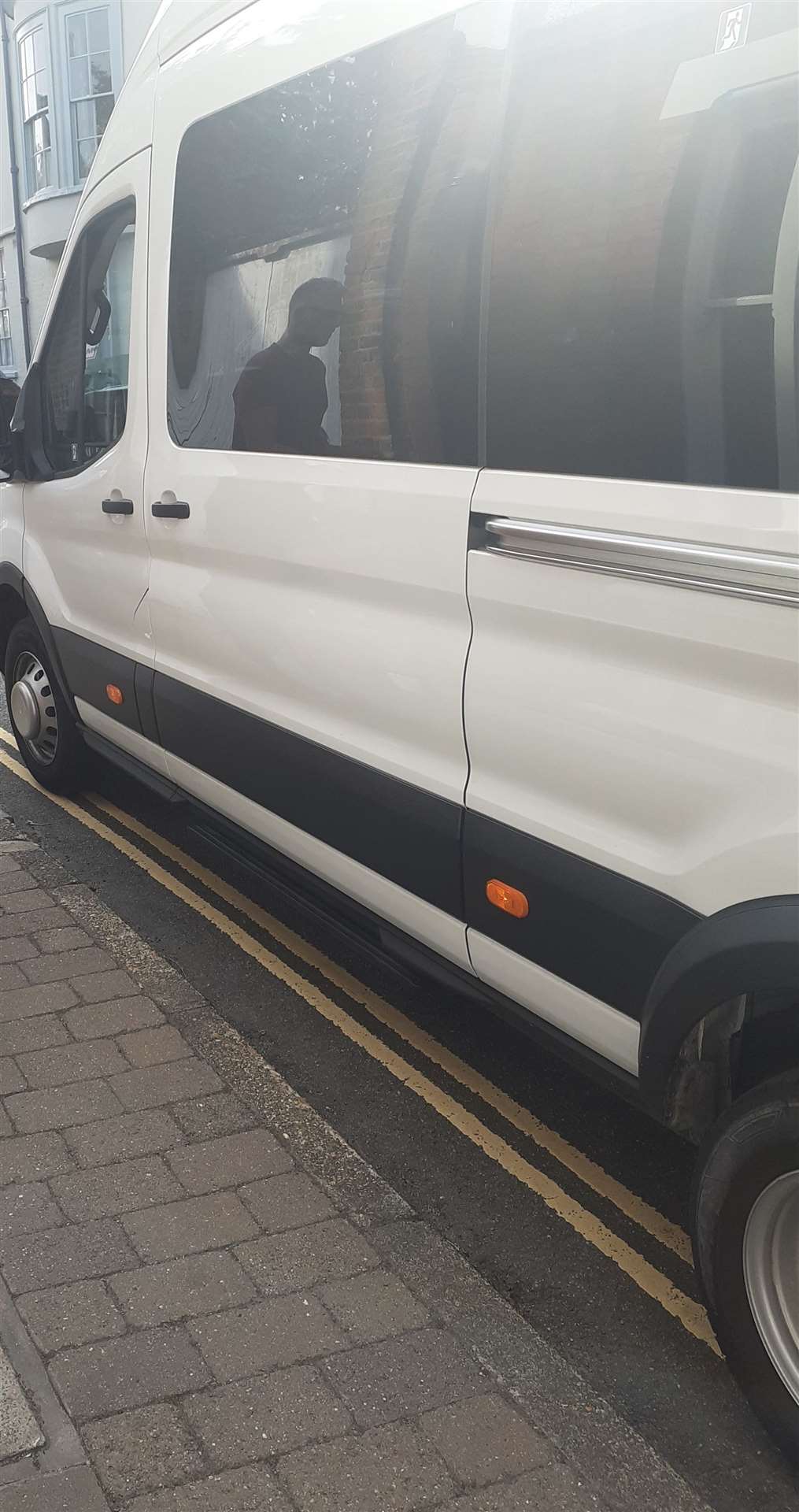 Parked on double yellow lines