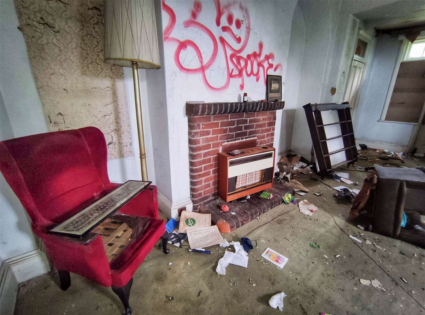 A picture taken inside Belringham House taken just two weeks before it burnt down. Picture by @lost_property_devon