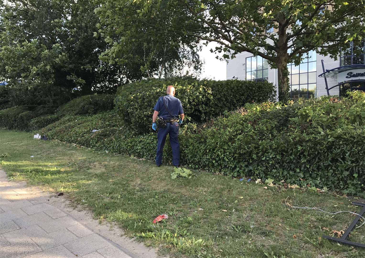 Police at the scene (Luke Powell/PA)