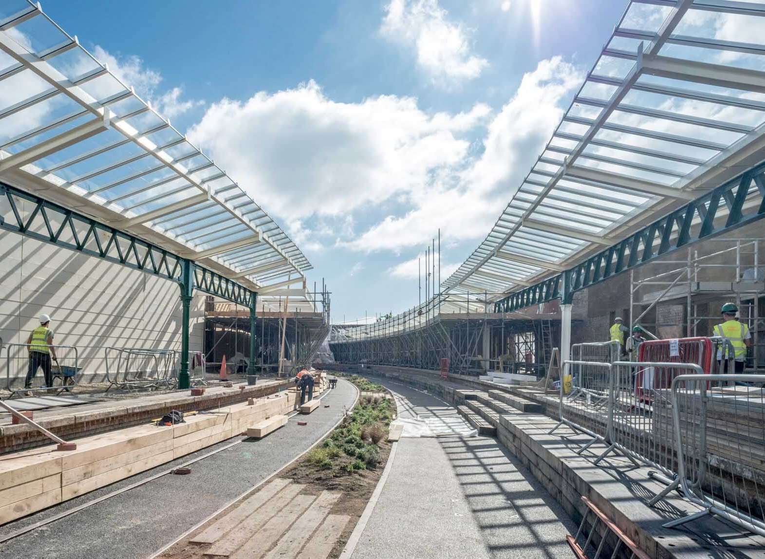 Renovation work at Folkestone Harbour Station