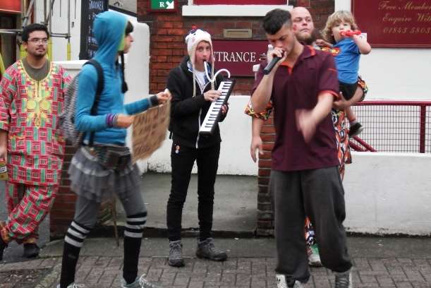 Protesters outside the Nigel Farage selection meeting. Picture: Mike Pett