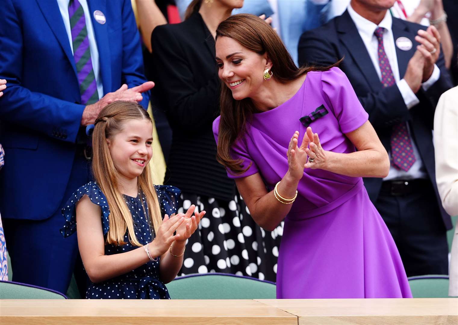 Kate was warmly greeted as she and daughter Princess Charlotte attended Wimbledon in the summer (Mike Egerton/PA)