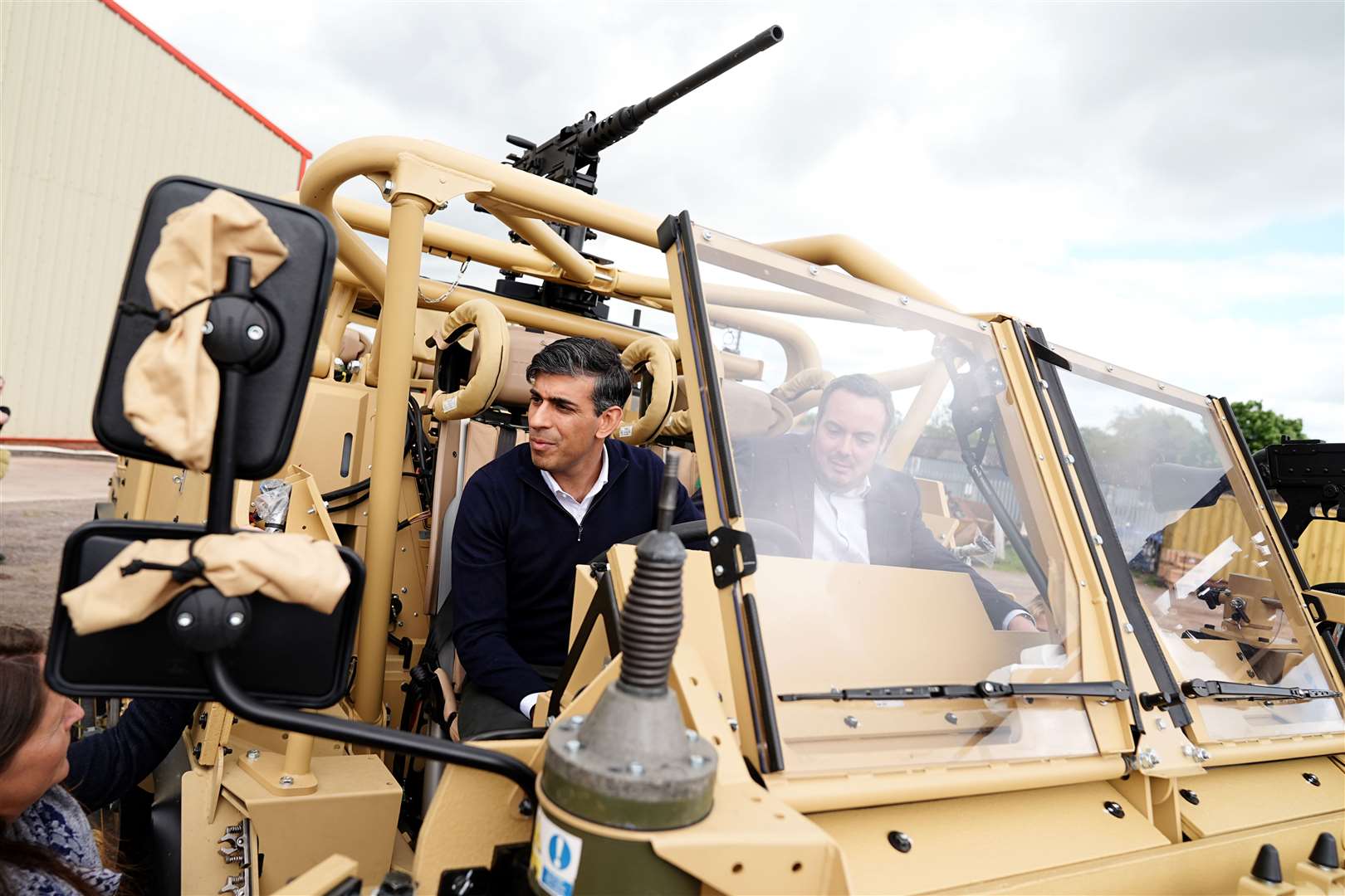 Prime Minister Rishi Sunak during his visit to defence vehicle manufacturer Supacat in Exeter, Devon (Aaron Chown/PA)