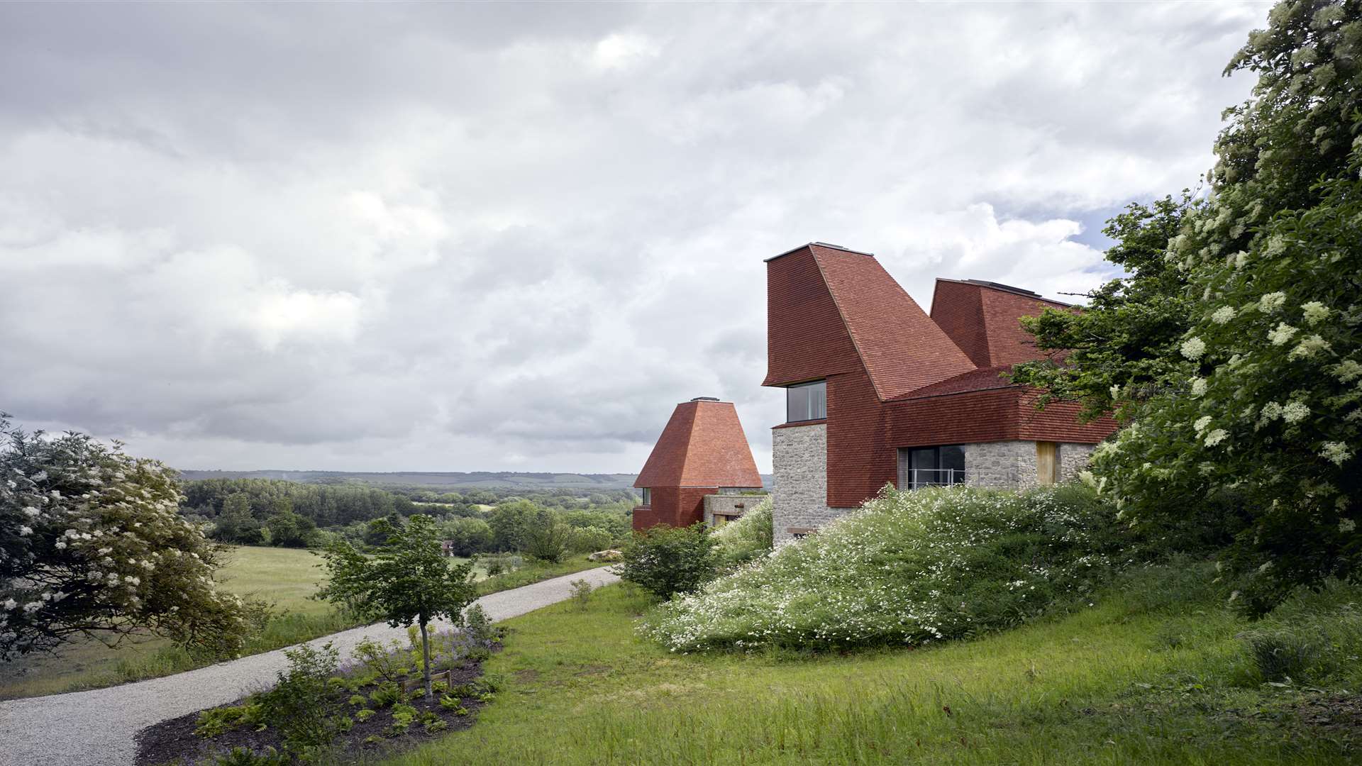 Caring Wood, in Leeds Village near Maidstone, boasts a unique interpretation of an English country . Copyright James Morris.