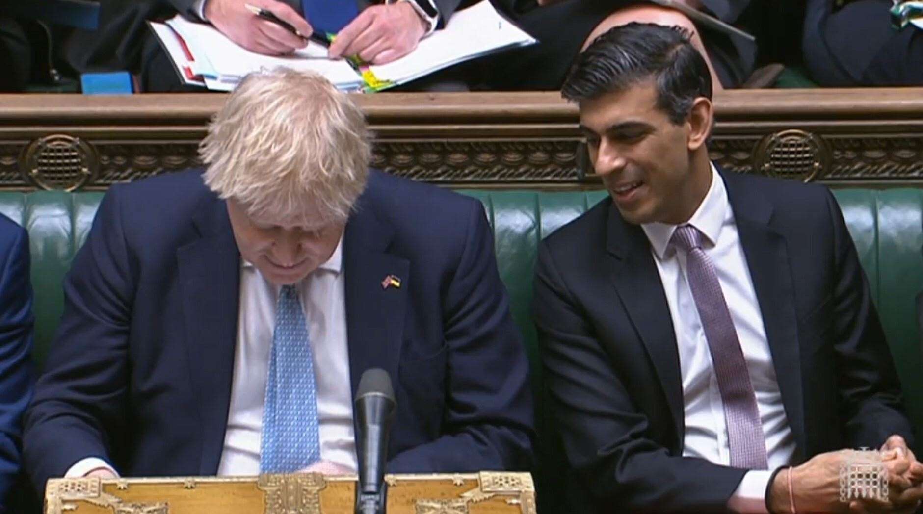 Both Boris Johnson and Rishi Sunak received a fine for breaking Covid-19 restrictions (House of Commons/PA)