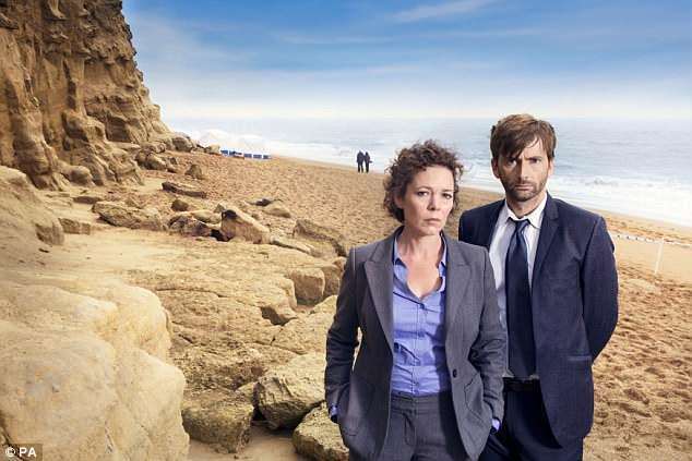 David Tennant and Olivia Colman in the ITV crime drama Broadchurch. Picture: ITV (2716911)