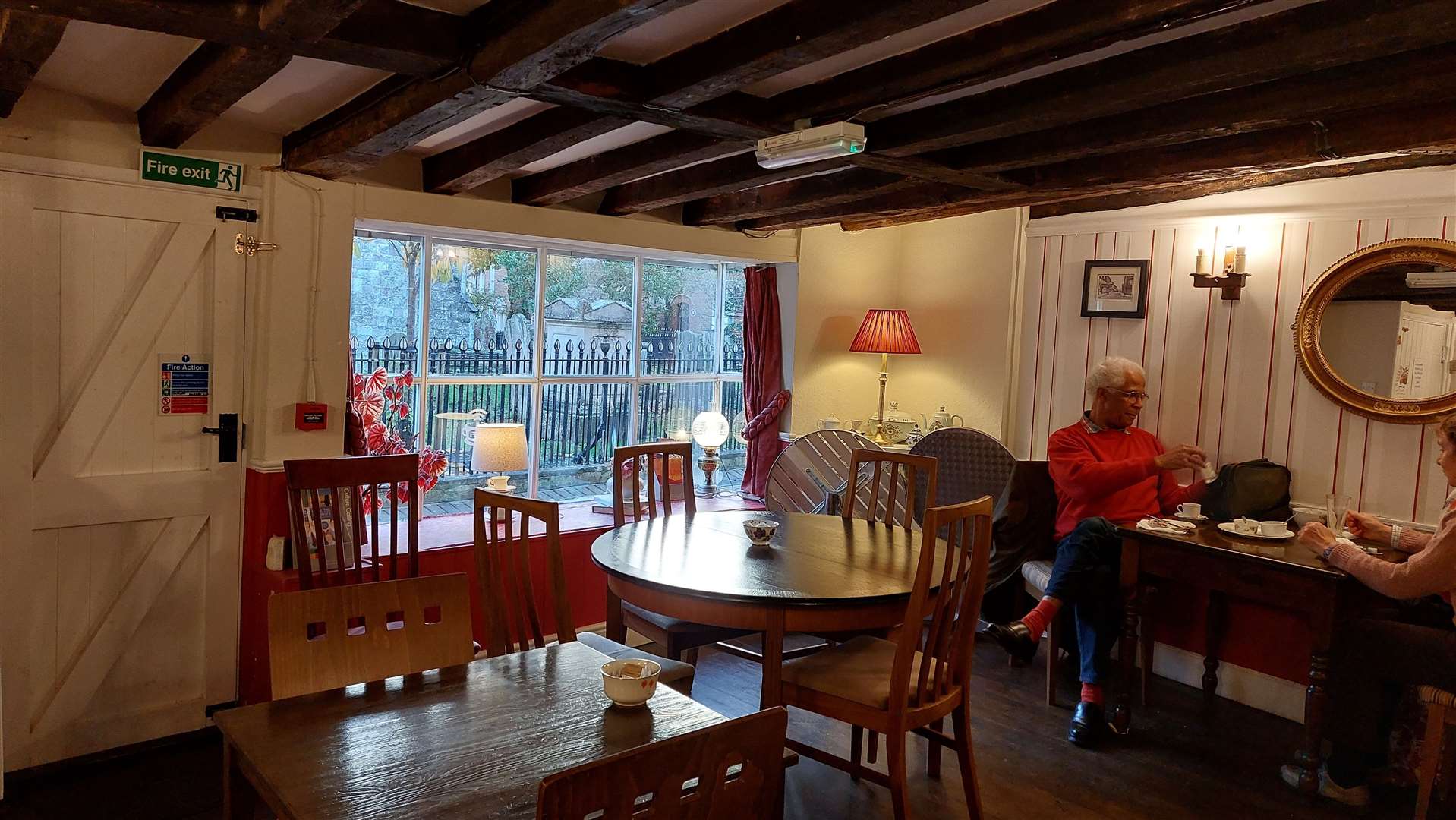 The tearoom has views of the historic St Mary’s Church