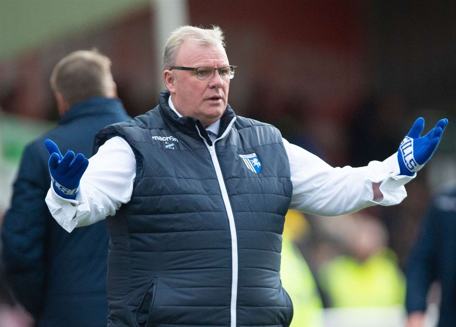 Gills boss Steve Evans cuts a frustrated figure on the sidelines on Saturday Picture: Ady Kerry