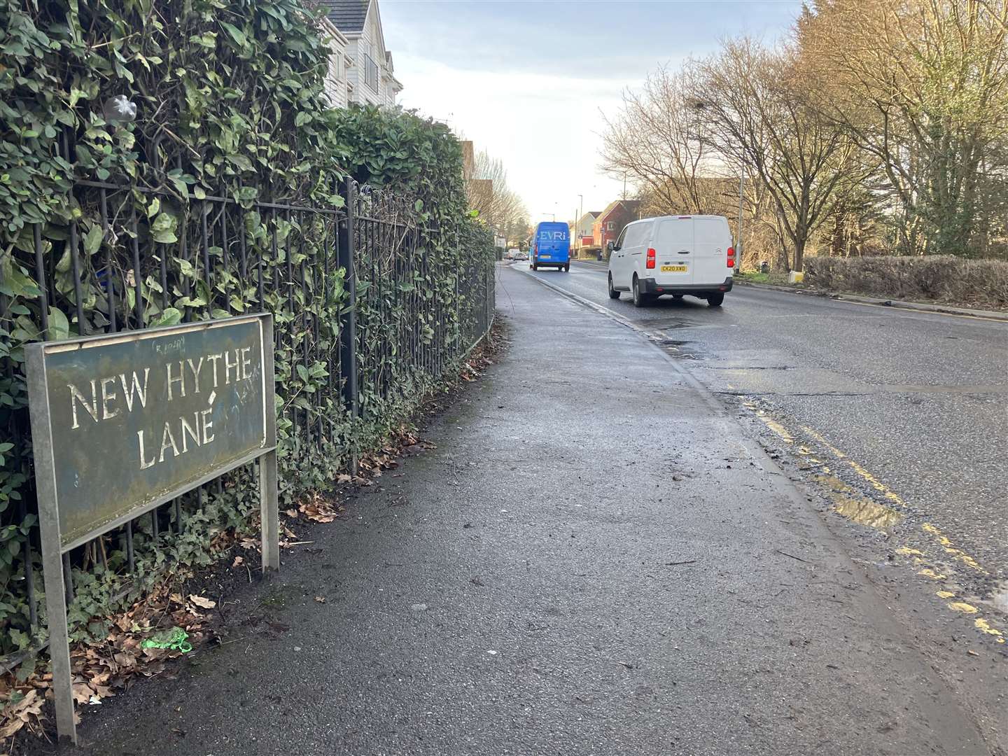 New Hythe Lane: the street where the accident occurred