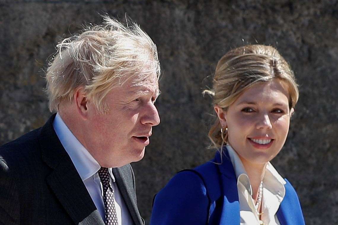 Prime Minister Boris Johnson and his wife Carrie (Peter Nicholls/PA)