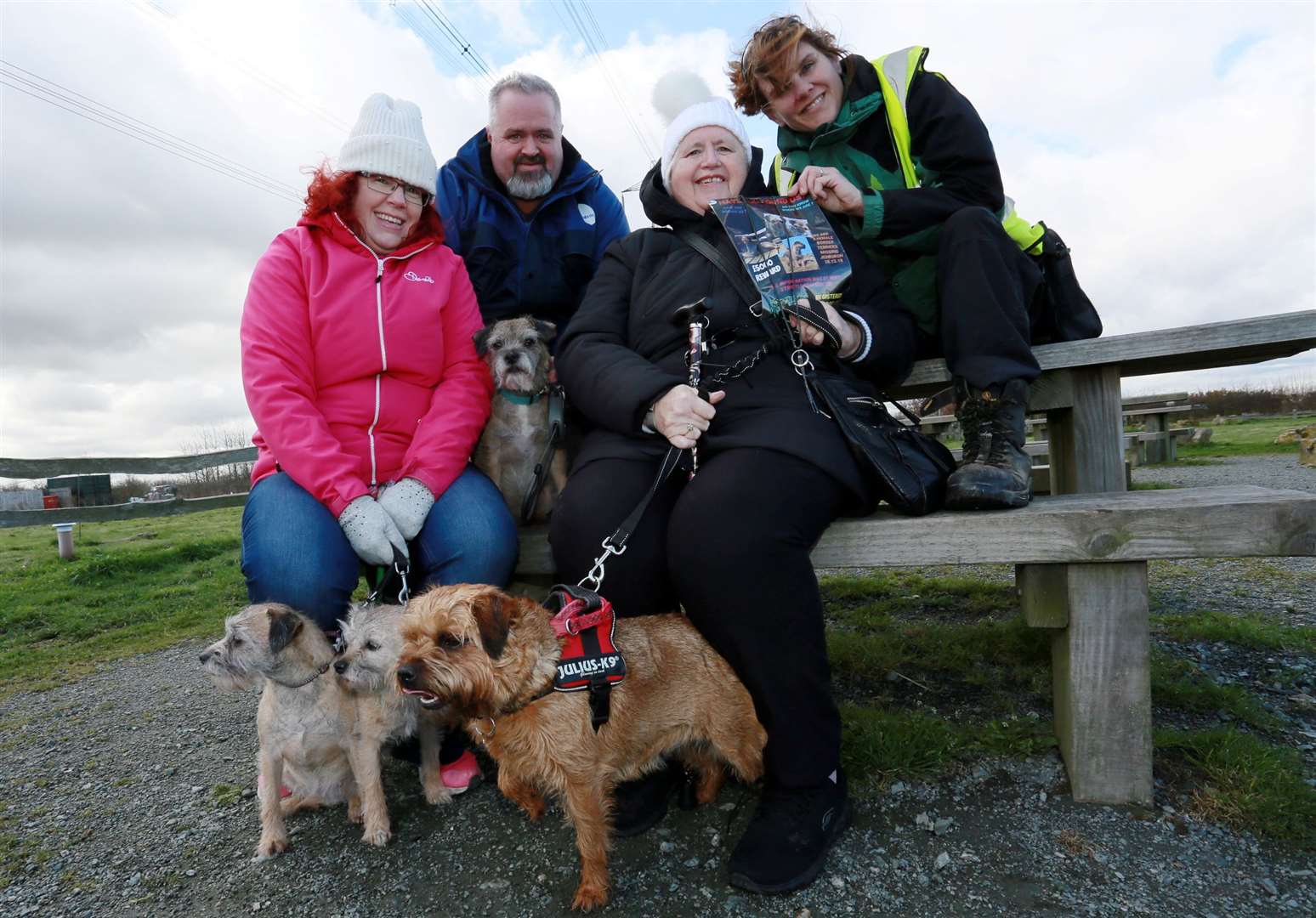 L/R: Julie Fuller, John Fuller, organiser Jane Fuller and Denise Bird, Jeskyns park ranger