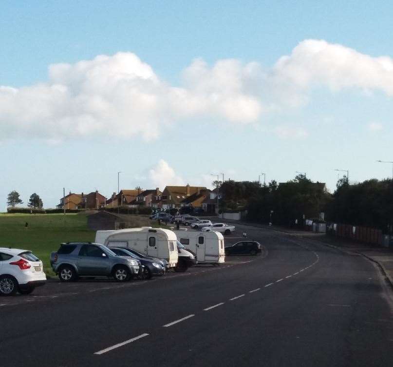 Caravans parked in Palm Bay Avenue