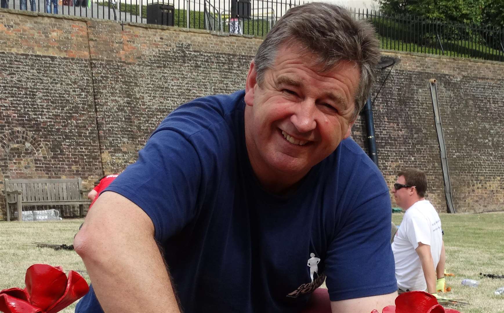 Brigadier James Richardson, CEO of Haig Housing planting poppies at the Tower of London (2835300)