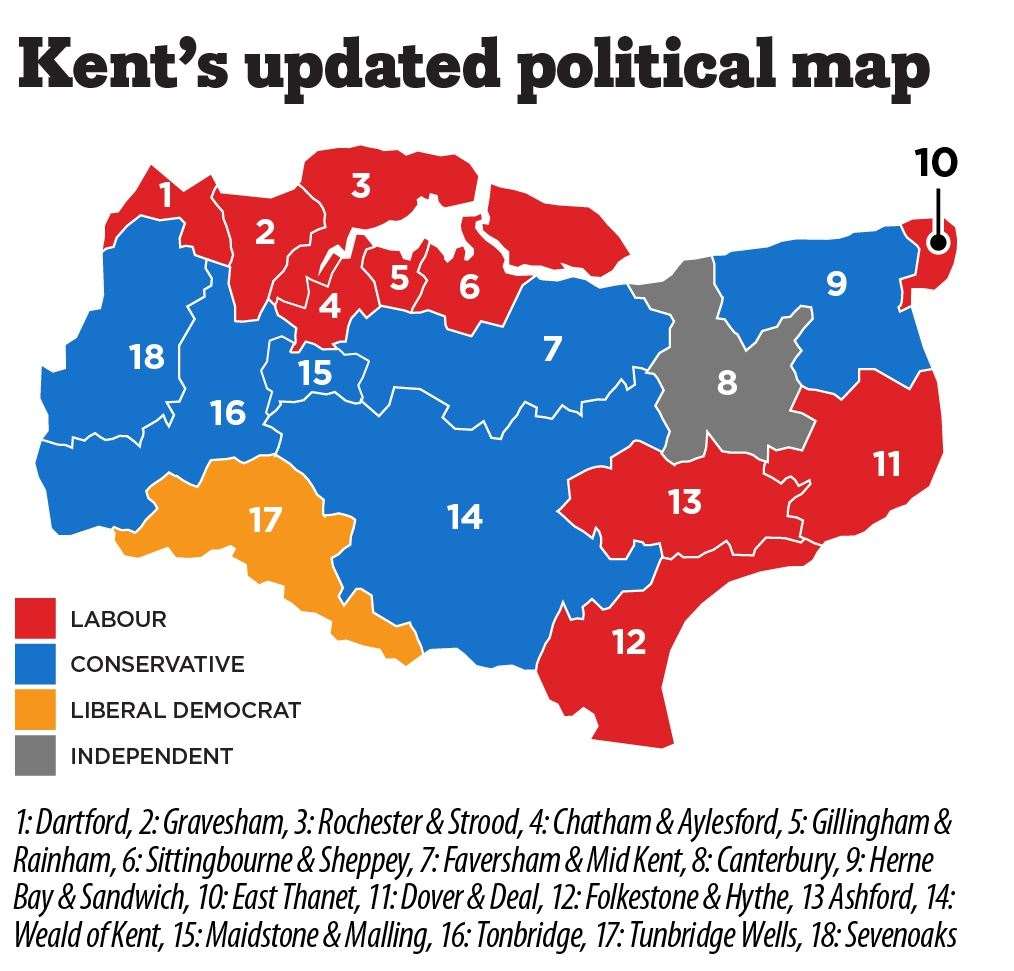 The political map of Kent looks a bit different now that Rosie Duffield has left the Labour Party