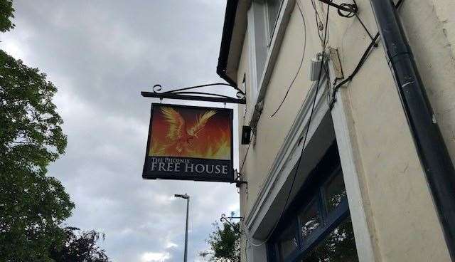 Proud to be a free house, the pub sign was a highly impressive sign