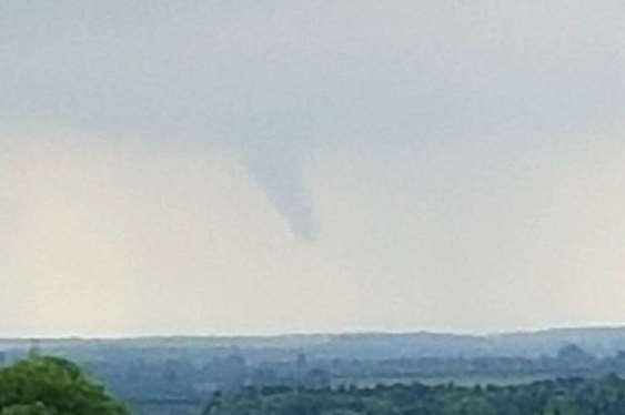 The funnel cloud seen over Deal. Picture courtesy of Nigel Charman