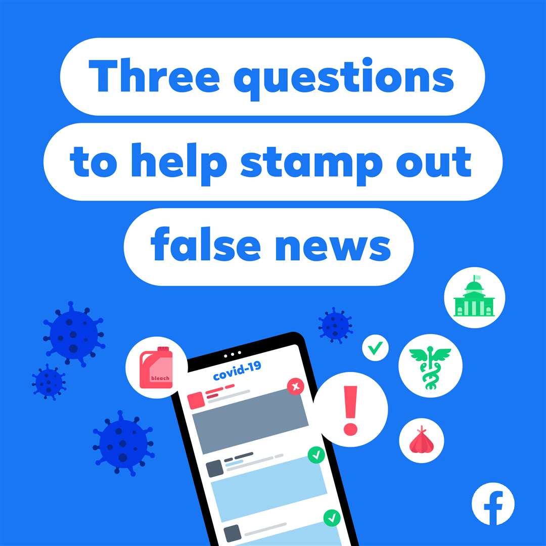 One of the campaign ads used by Facebook to make users more aware of fake news (Facebook/PA)