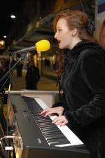 Charlotte-Rose Ellis plays piano