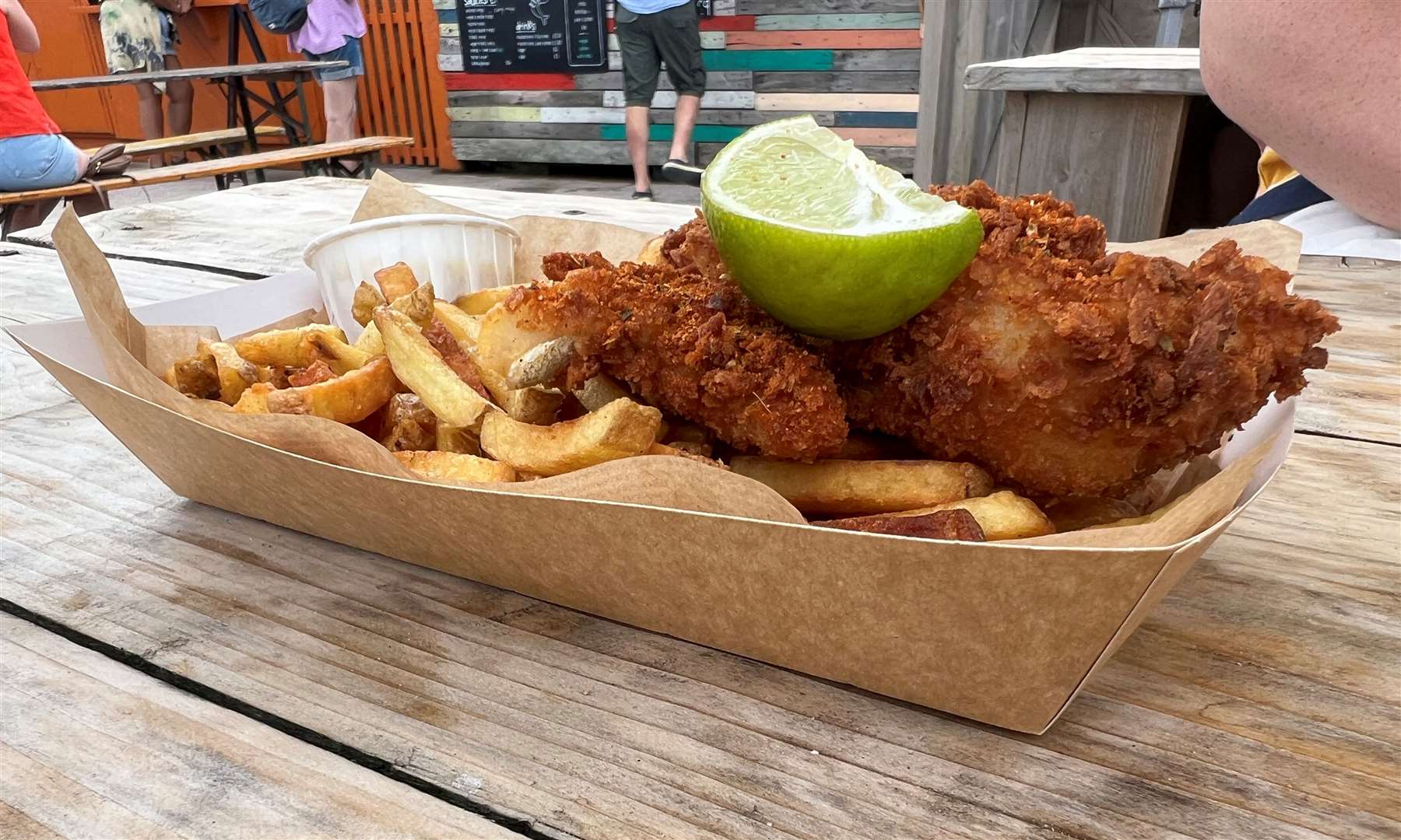 Fish and chips with a creole twist in Margate... and very tasty it was too!