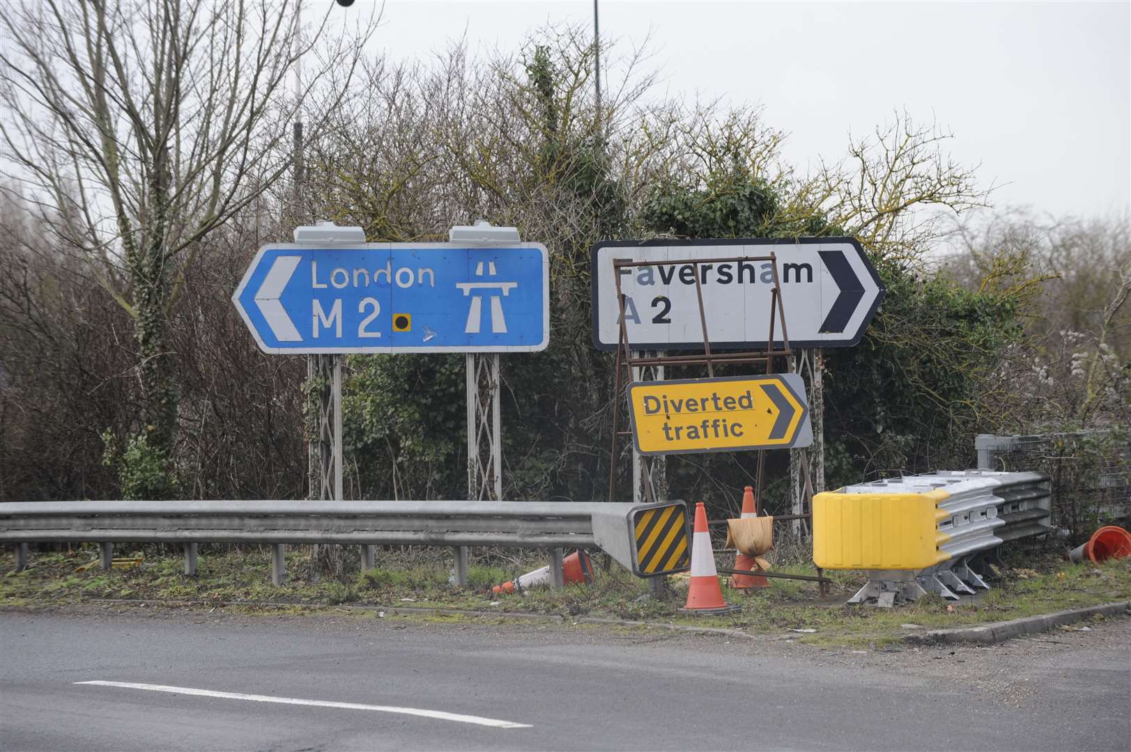 Drivers are facing long delays at the notorious Brenley roundabout