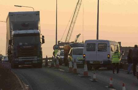 The white van at the crash scene. Picture: ANDY PAYTON