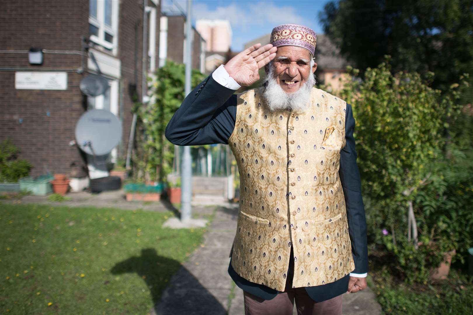 Dabirul Islam Choudhury walked 970 laps of his garden during Ramadan (Stefan Rousseau/PA)