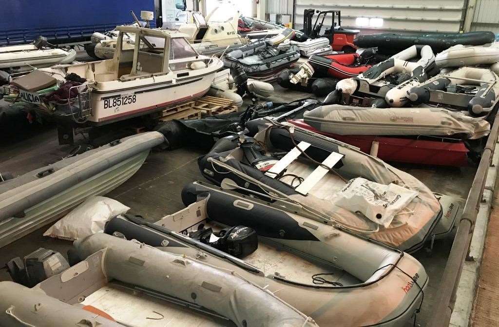 Boats seized by the authorities Picture: NCA