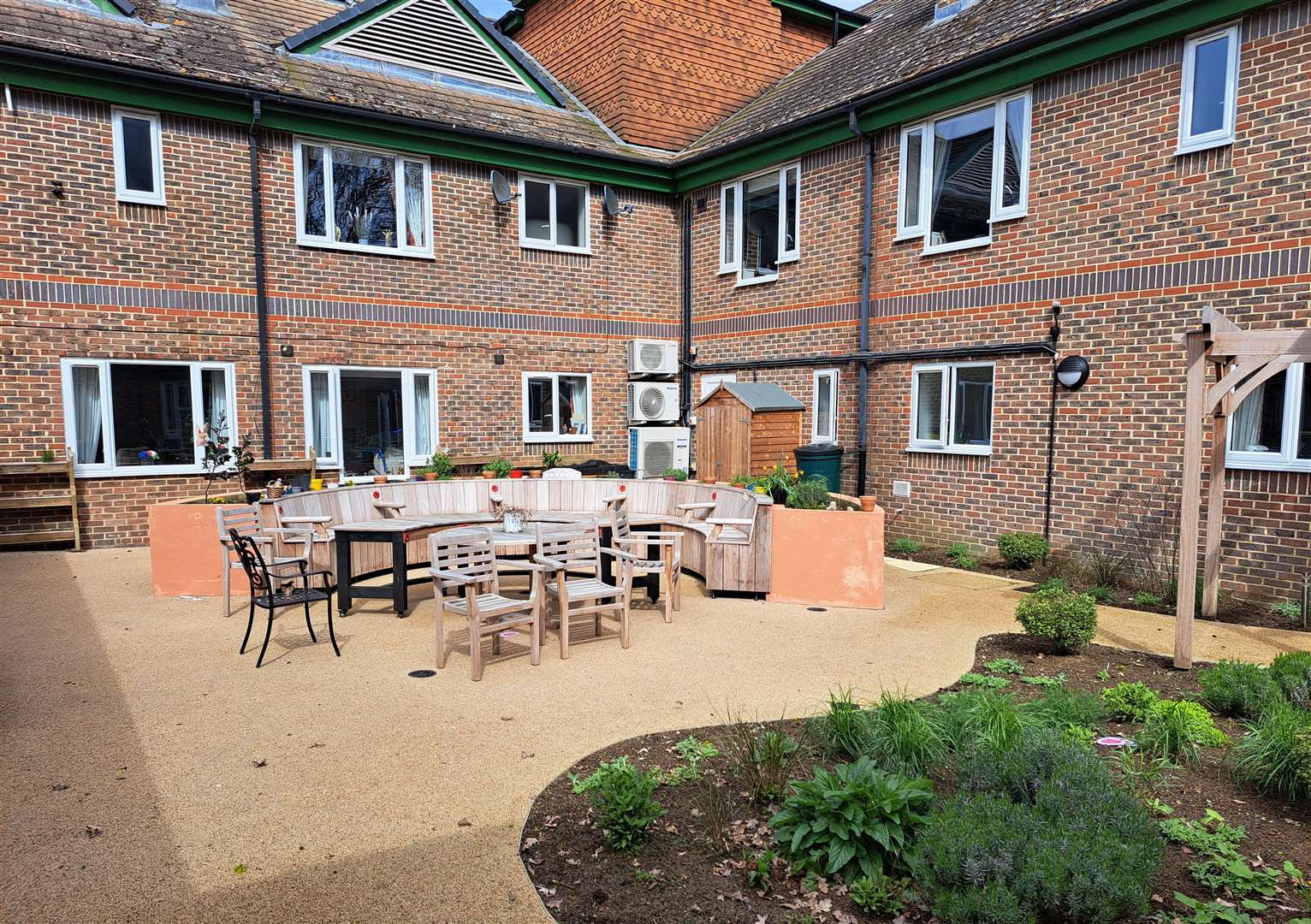 The courtyard at Bradbury House