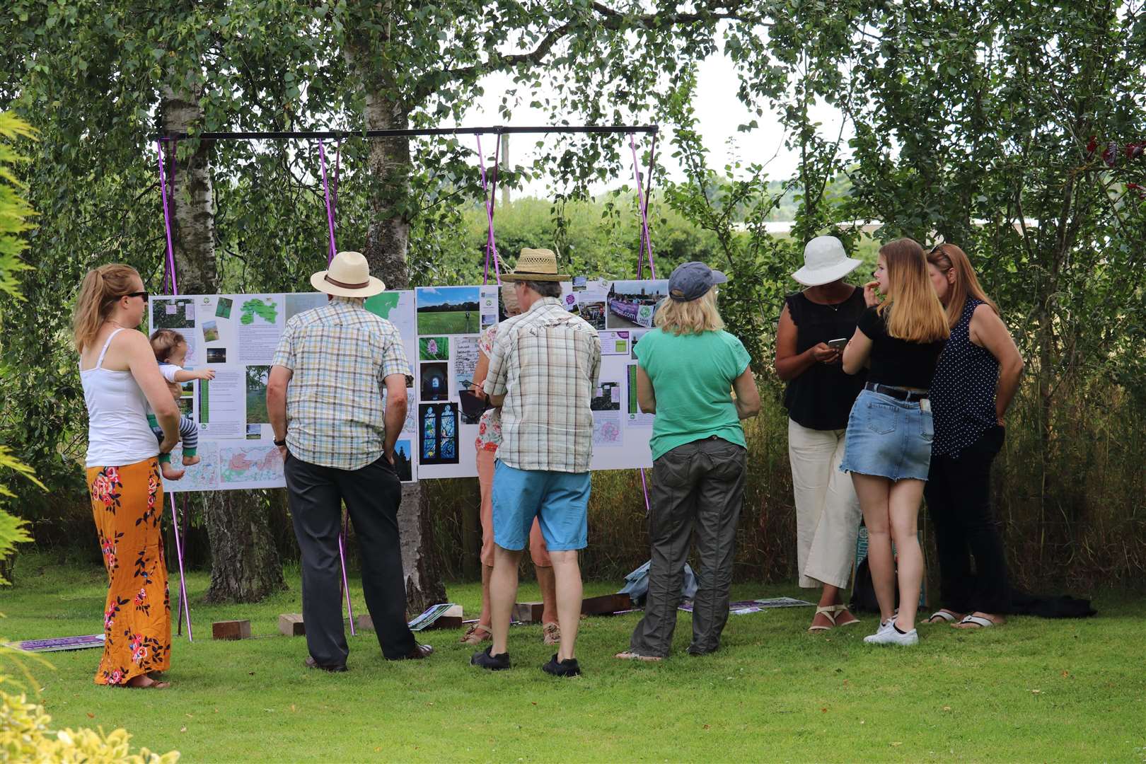 Visitors to the Save Capel garden party