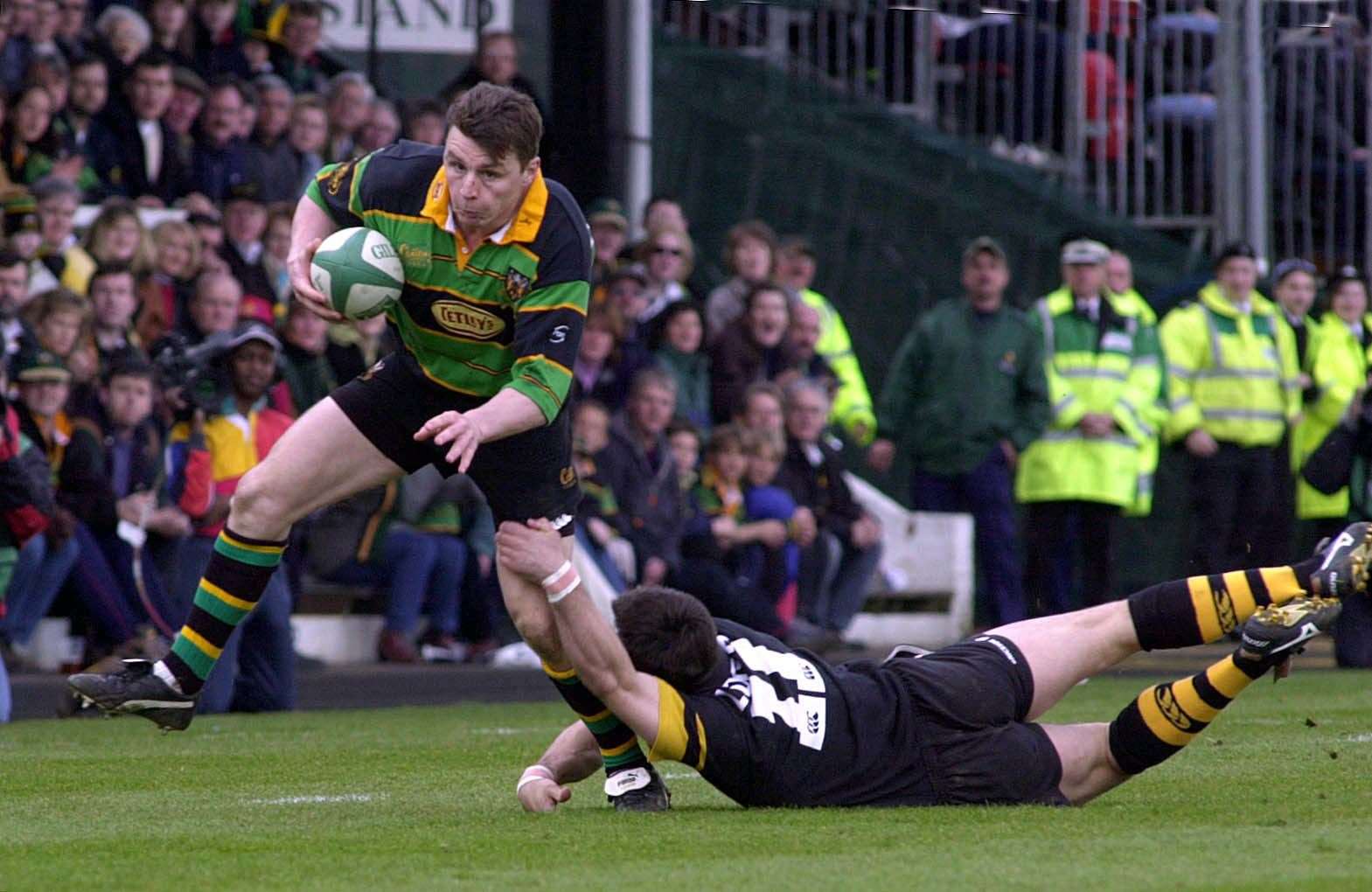 Jon Sleightholme shrugs off a tackle (David Jones/PA)