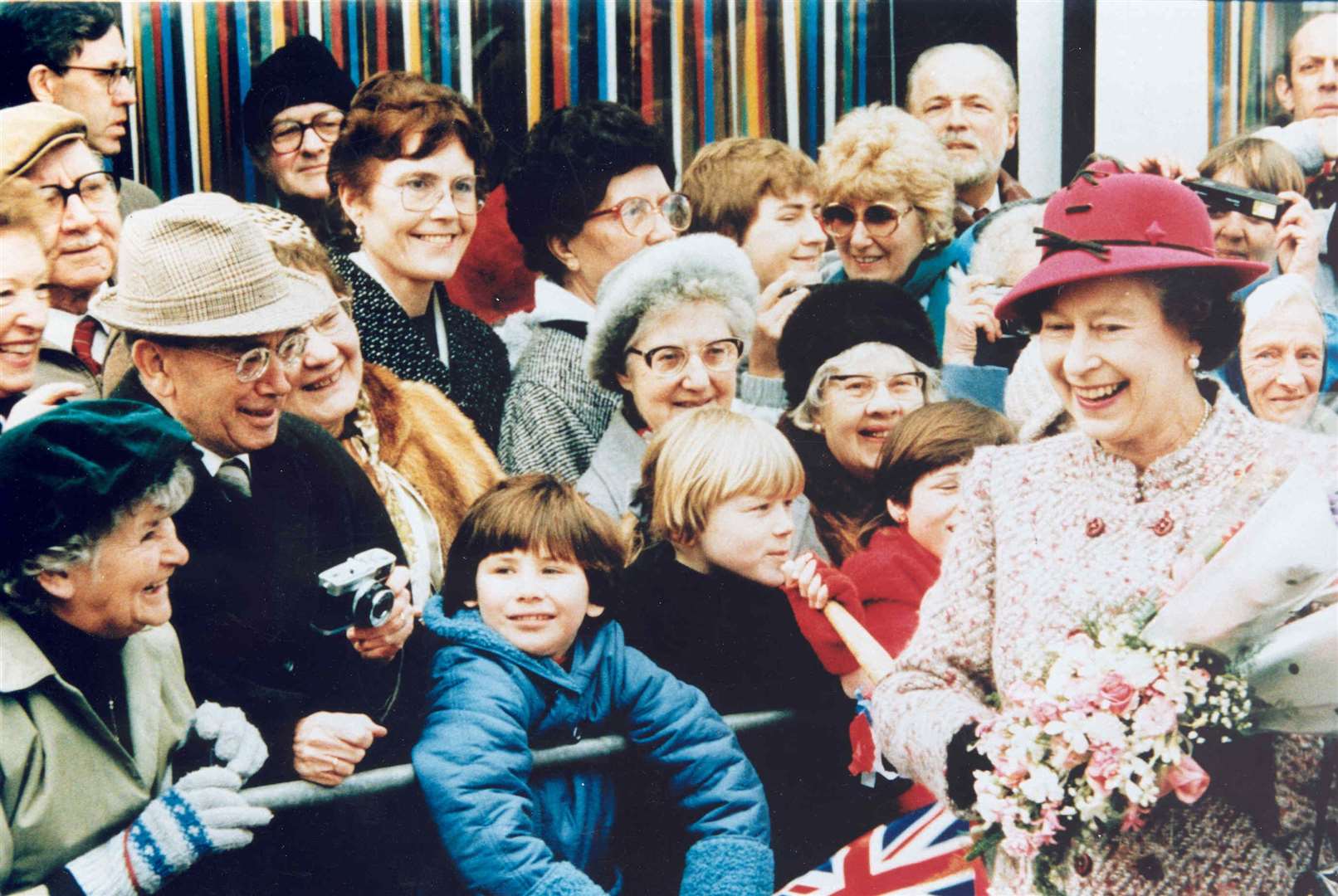 The Queen smiled happily at the crowds in Canterbury when she was in the city to open Cathedral House, the administrative hub of the cathedral in March 1987
