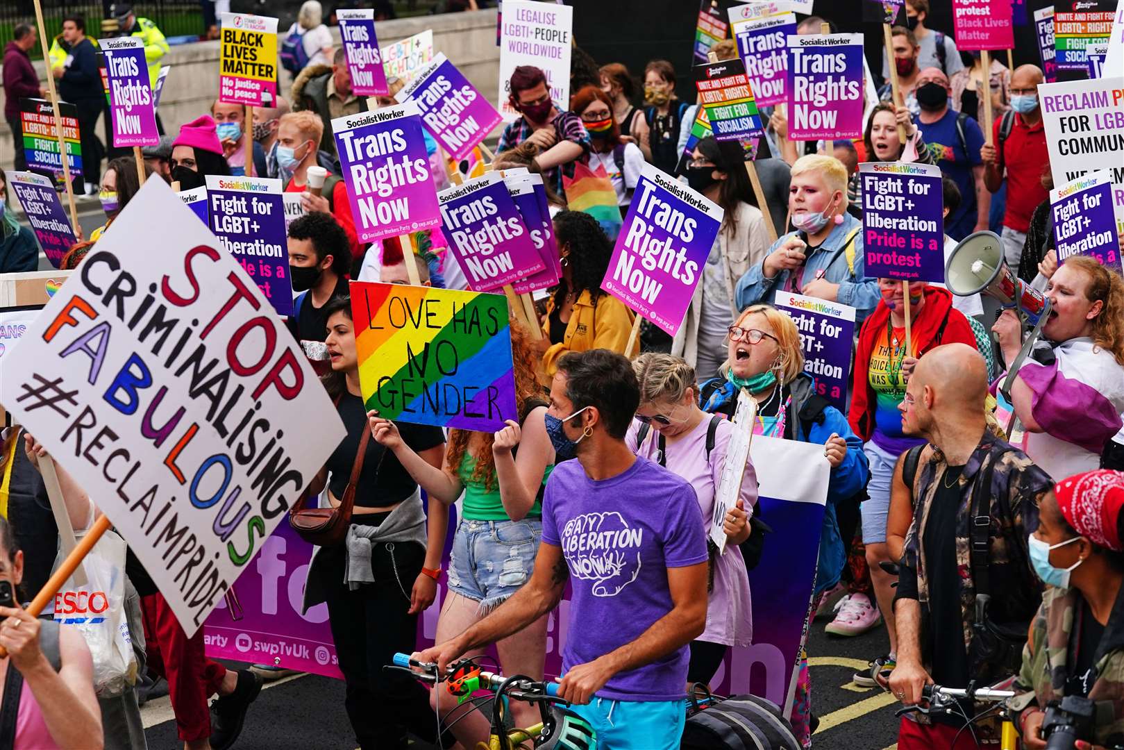 A Pride march in London earlier this year (Victoria Jones/PA)